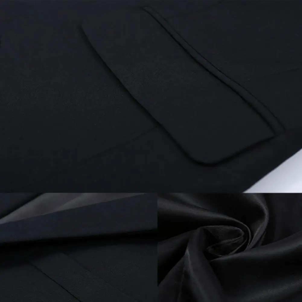 

2021 Men Single Breasted Solid Color Slim Blazer Vest Pants Suit 3 Pieces Set for Anniversary Prom Business Meeting Daily Work