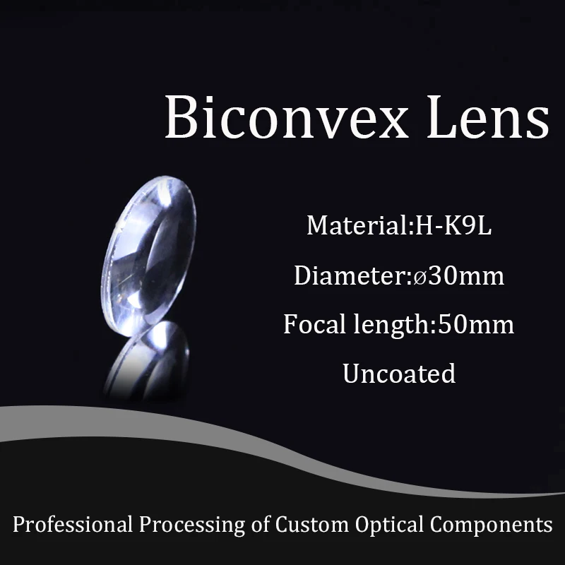Оптические двояковыпуклые линзы Диаметр 30 мм местных Длина 50 ссамозакрывающийся