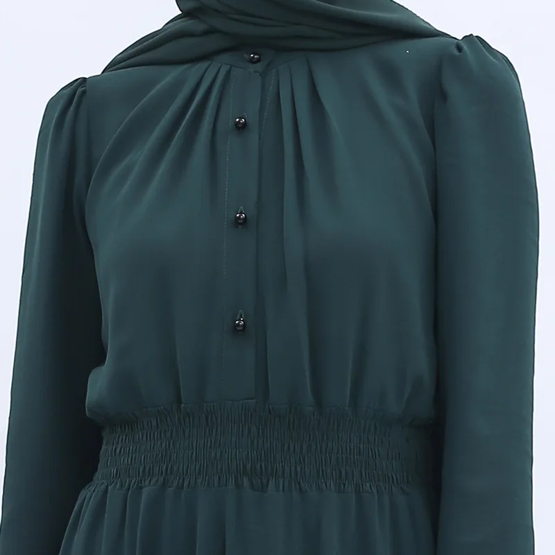 Осенне зимняя одежда мусульманское шифоновое платье макси женское длинное