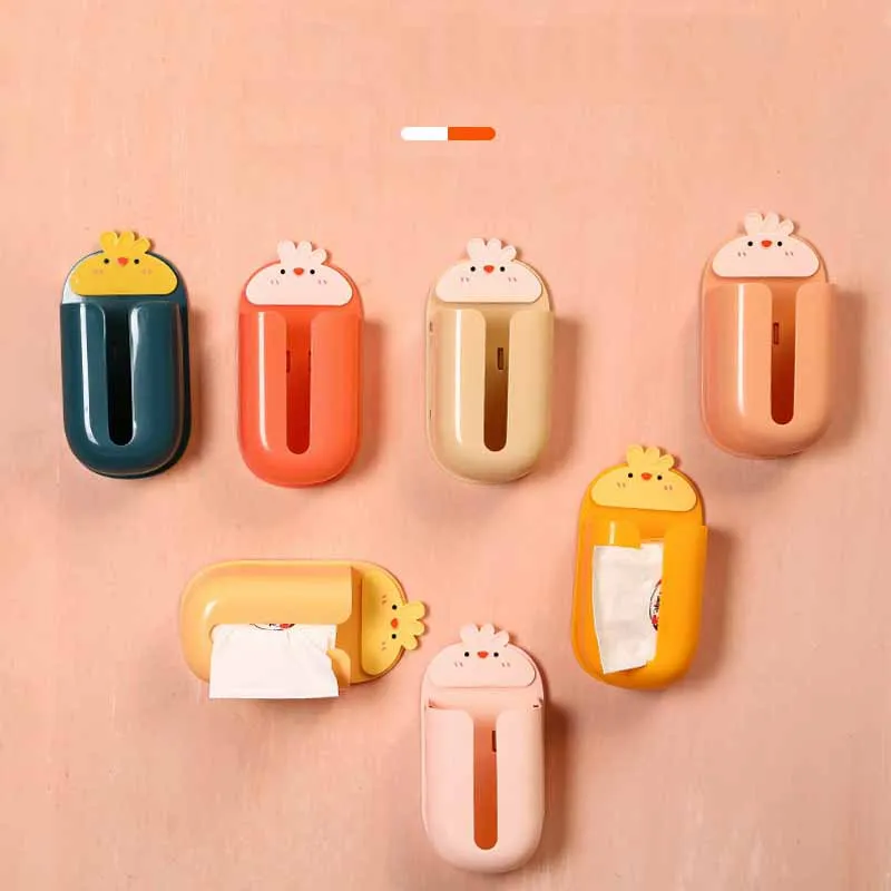 

Wall mounted Tissue Holder Household Cute Cartoon Paper Towel Storage Box Removable Tissue Lagerung Boxes for Home Office Tools