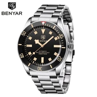 2021 new benyar retro automatic mens watches top brand luxury mechanical watch for men sport waterproof clock man orologio uomo