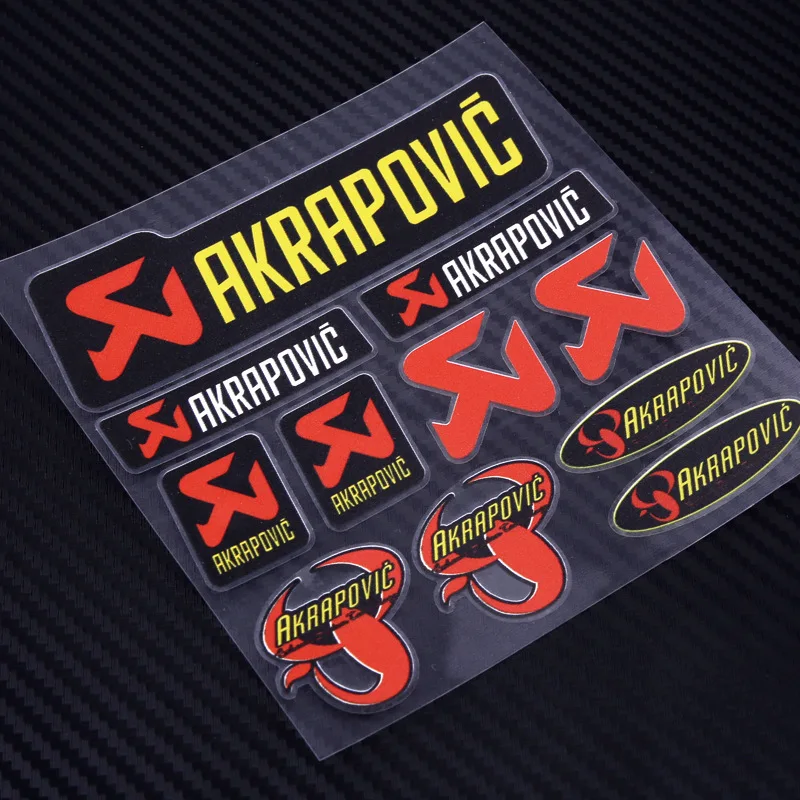 Мотоциклетный выхлопной амортизационный логотип топливный бак Светоотражающая