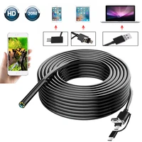 20m endoscope camera 8mm usb endoscopic 720p hd underwater camera ip67 waterproof borescope for android pc pipe car inspection