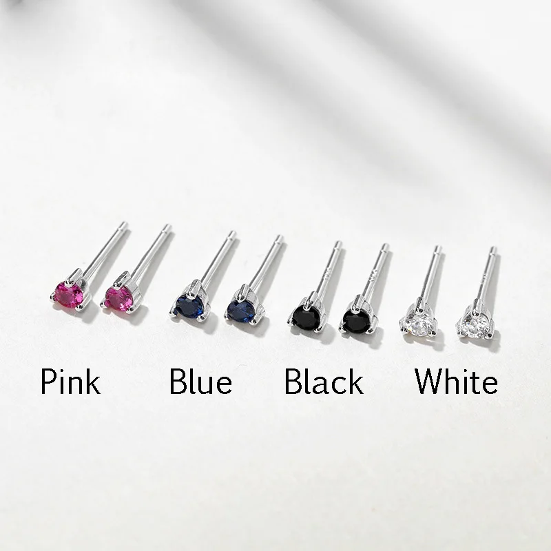 Женские серьги-гвоздики из кубического циркония ElfoPlataSi серьги серебра 925 пробы с