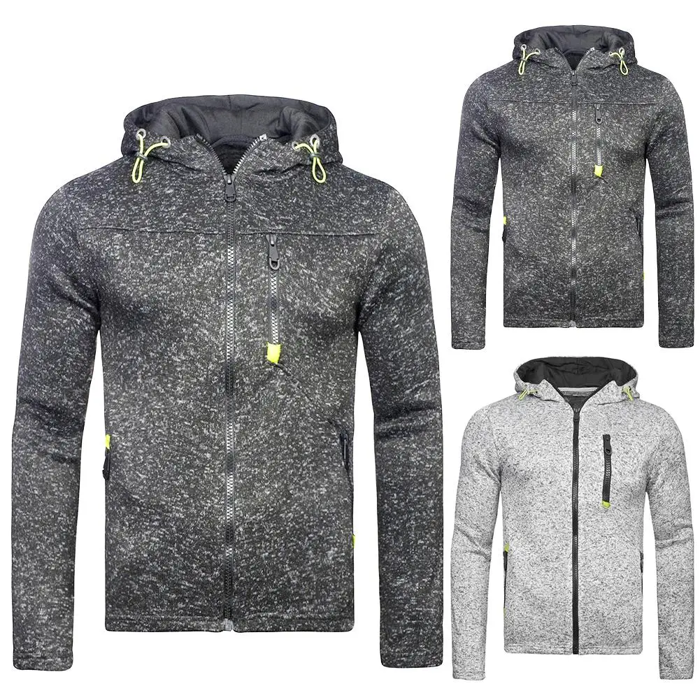 

Men Fashion Solid Color Hooded Jacket Zippered Long Sleeve Coat Sweatshirt Top for men fashion coat