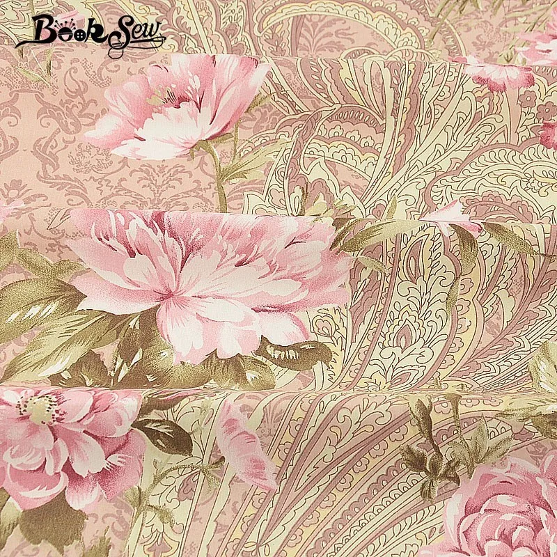 Вышитый цветок роза Дизайн Шитье Coth 100% хлопок саржевая Ткань Домашний текстиль