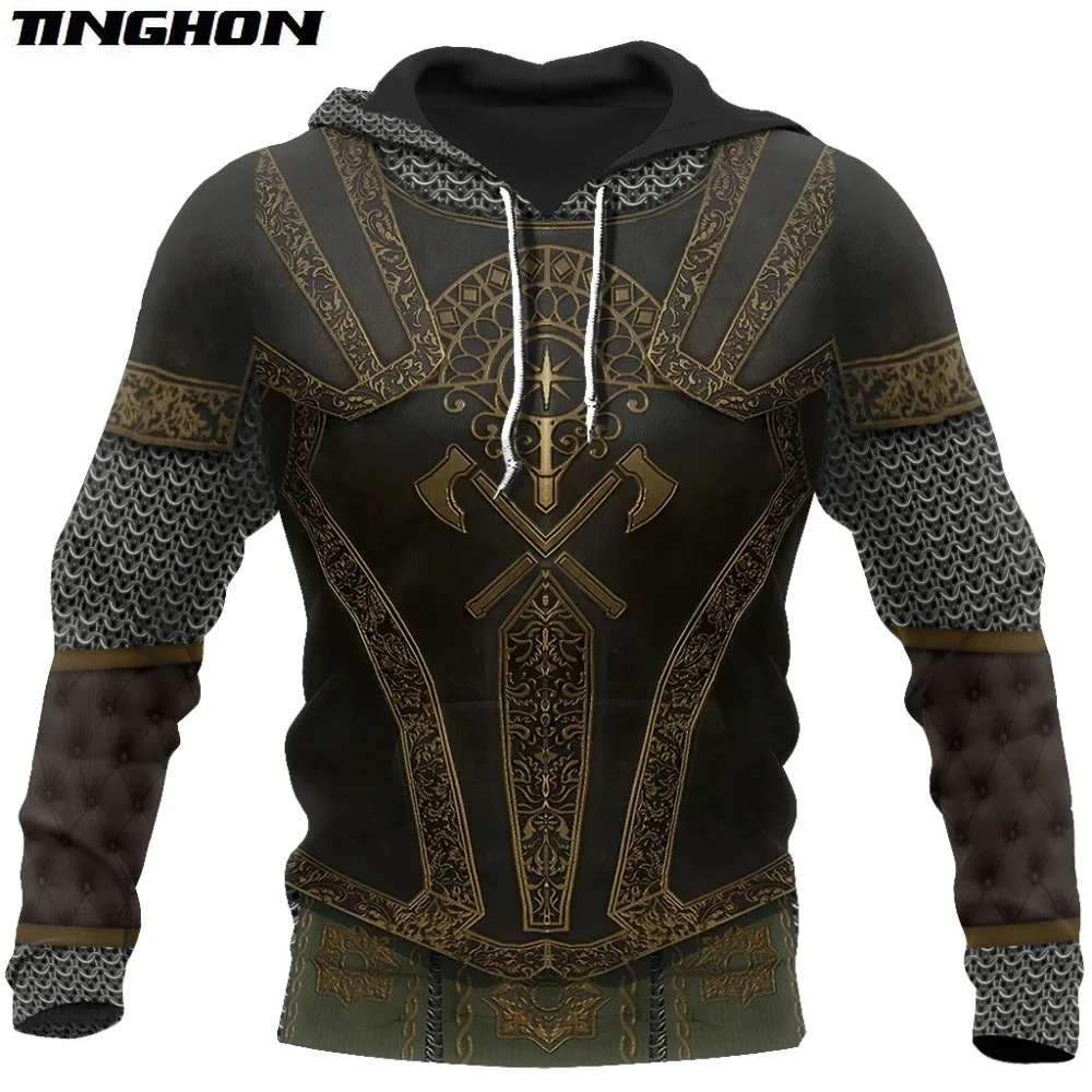 

XS-7XL 3D All Over Printed Chainmail Knight Armor Hoodie Harajuku Fashion Hooded Sweatshirt Unisex Casual Jacket Cosplay hoodies
