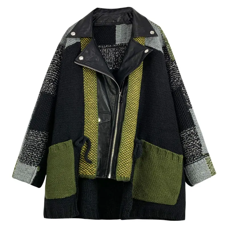 

XITAO Fashion New Jacket 2020 Autumn Elegant Full Sleeve Pocket Small Fresh Casual Style Minority Plus Size Loose Coat DZL2061