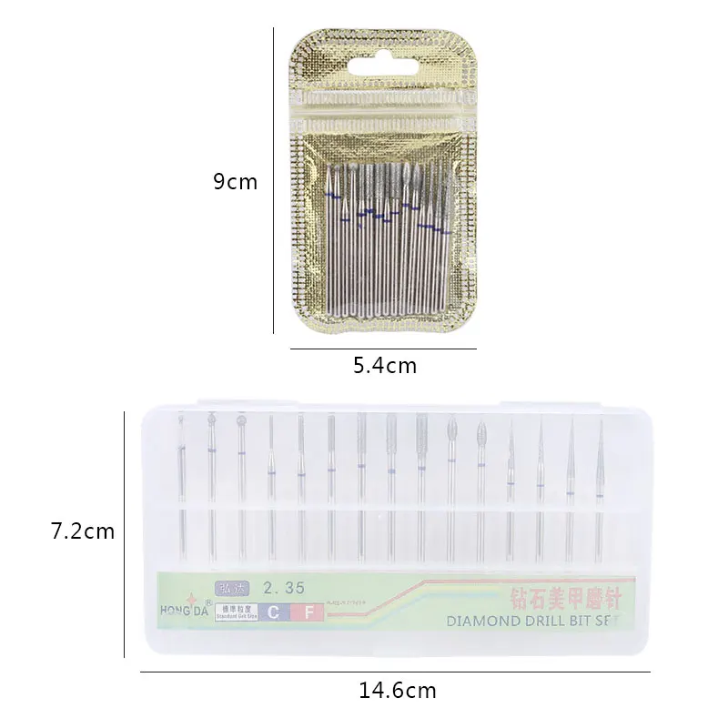 

15pcs Set Of Milling Cutter For Removing Gel Varnish Diamond Cuticle Cutters Pedicure Bits Burs For Nail Drill Bits Machine