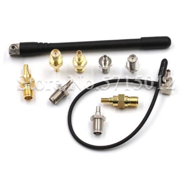 

1pcs CRC9 Bend Connector Antenna SMA to CRC9 Nickel Plating RF Coaxial Adapter Nickel Plating Converter