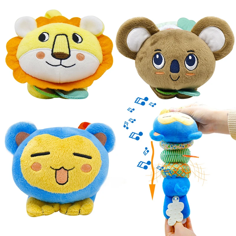 

Cute Animal Doll Music Pull Newborn Baby Hanging Bed Bell Car Hanging Telescopic Crib Baby Teether Music Box Pull Bell Toddler