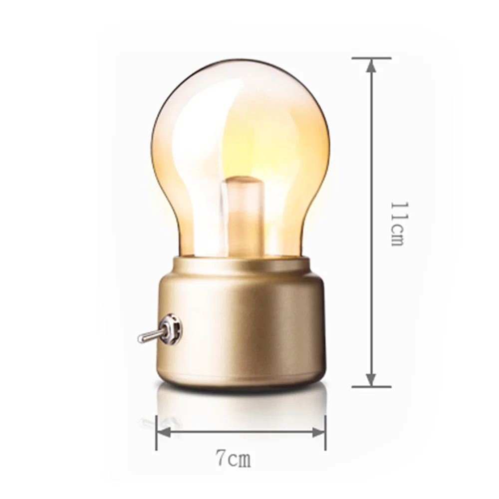

Retro Led Bulb Ball Lights Cordless USB Rechargeable Vintage Classical Desk Lamp Decoration Night Light Home Study Room