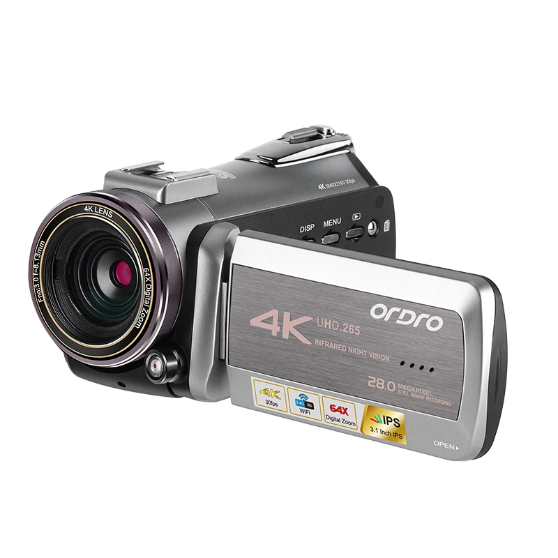 Профессиональная видеокамера Real 4K Wifi 64X цифровой зум 30FPS камера ночного видения