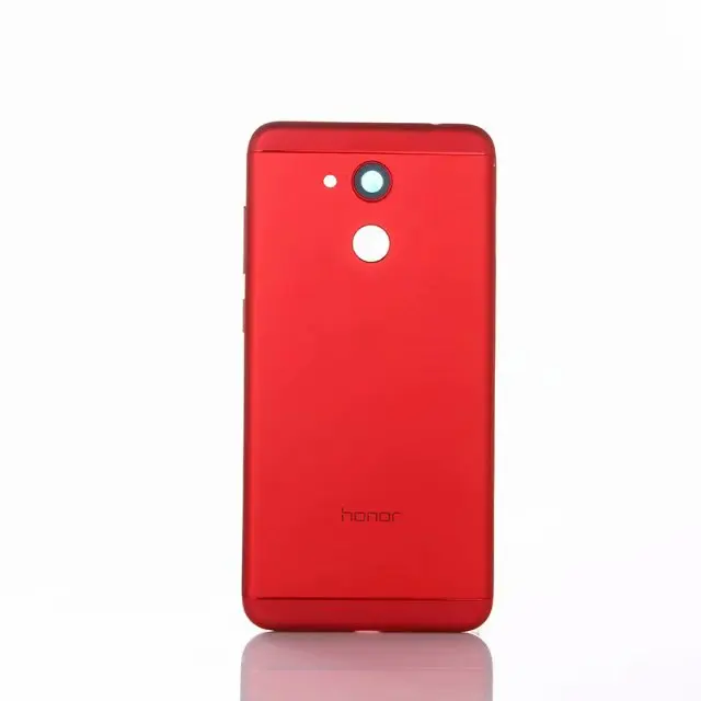 Чехол на заднюю крышку для Huawei Honor 6C Pro/Honor V9 Play металлическая задняя дверь ремонт батарея чехол+ кнопки камеры стекло - Цвет: Красный