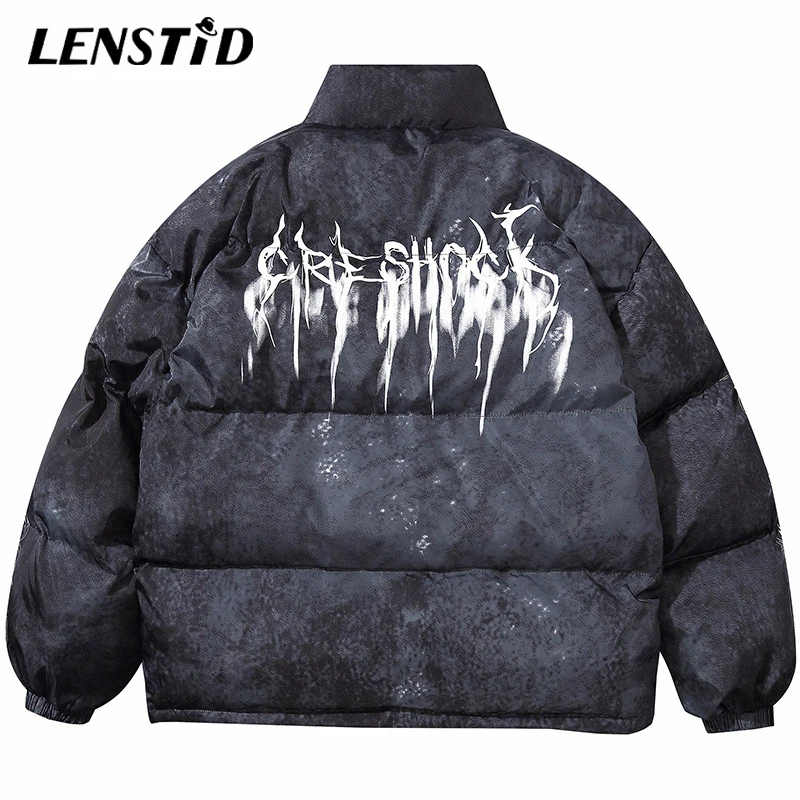 Зимние мужские утепленные куртки LENSTID с подкладкой в стиле хип-хоп уличная одежда