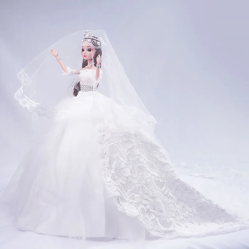 Большая кукла со шлейфом 90 см креативная Свадебная подарочная коробка принцессы