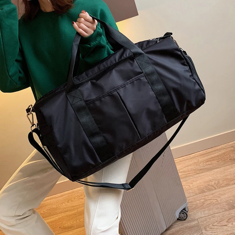 

IKSNAIL Outdoor Waterproof Nylon Sports Gym Bags Men Women Training Fitness Travel Handbag Yoga Mat Sport Bag