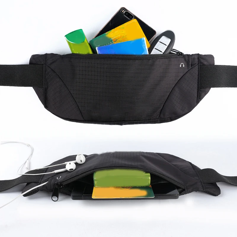 

2019 Unisex Waterproof Waist Pack Travel Sport Fanny Pack Phone Waist Belt Bag Solid Color Black Fashion Casual Chest Bag Purse