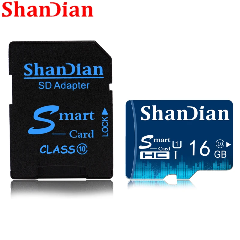 Sd карта SHANDIAN Smast 8 ГБ 16 TF класса 6 высокоскоростная мини памяти 32 sd реальная емкость
