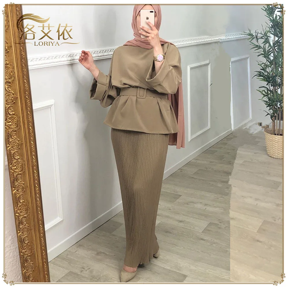 

Eid Mubarak Kaftan Dubai Abaya Turkey Muslim Fashion Hijab Dress Sets Islam Clothing Abayas For Women Musulman Ensembles De Mode