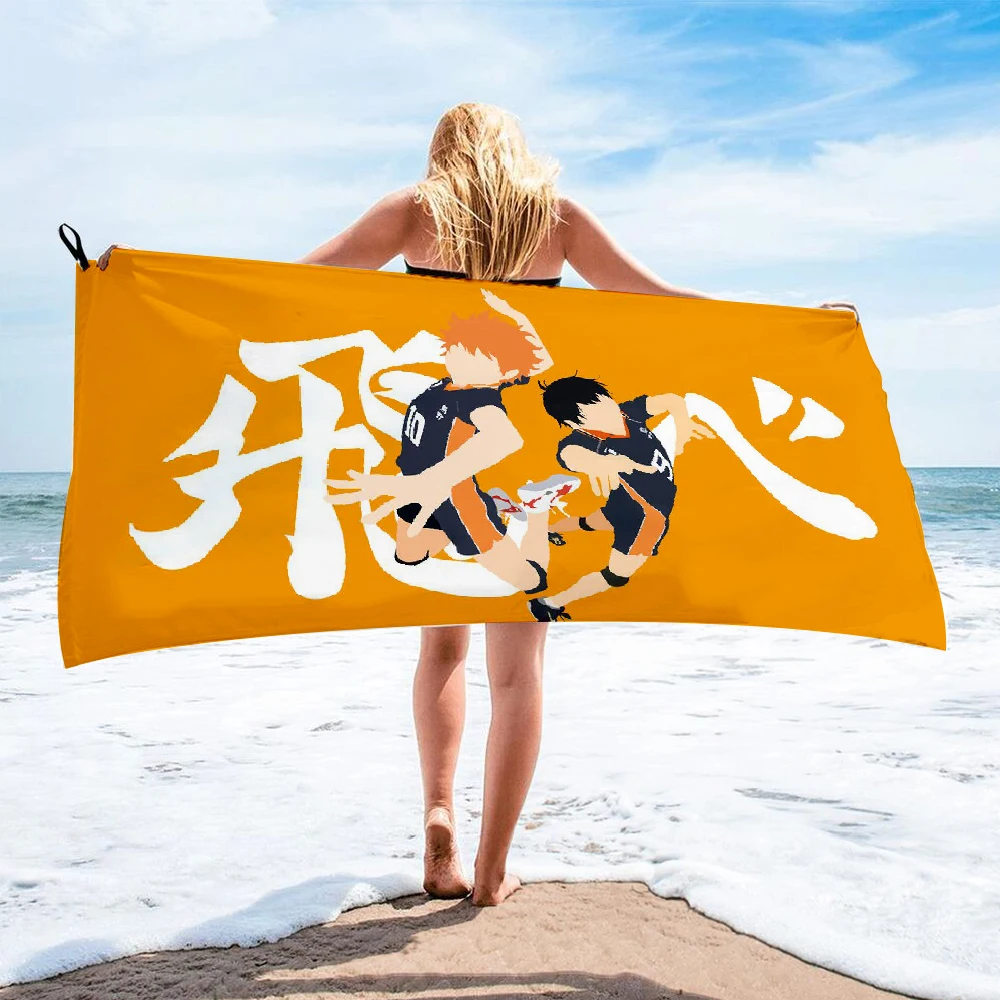 Haikyuu волейбольное аниме японское банное полотенце пляжное женское шелковое с
