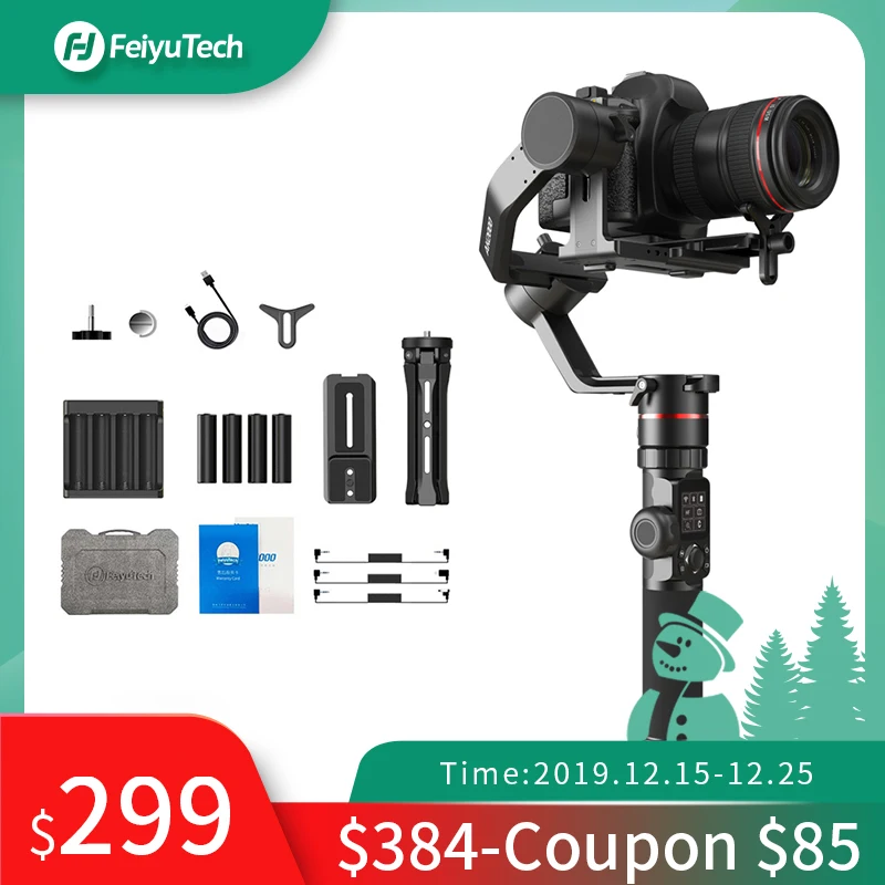 FeiyuTech AK2000 3-Axis DSLR камера стабилизатор штатив фоллоу фокус для sony Canon 5D Panasonic GH5/GH5S Nikon D850 2,8 кг Полезная нагрузка