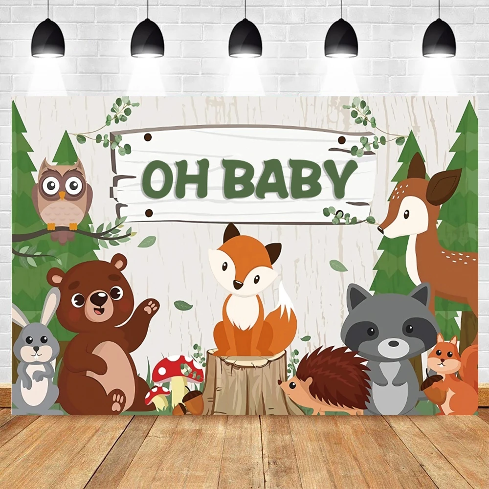 

Yeele Baby Shower Photocall Cartoon Wild Animal Forest Photography Backdrop Photographic Decoration Backgrounds Photo Studio