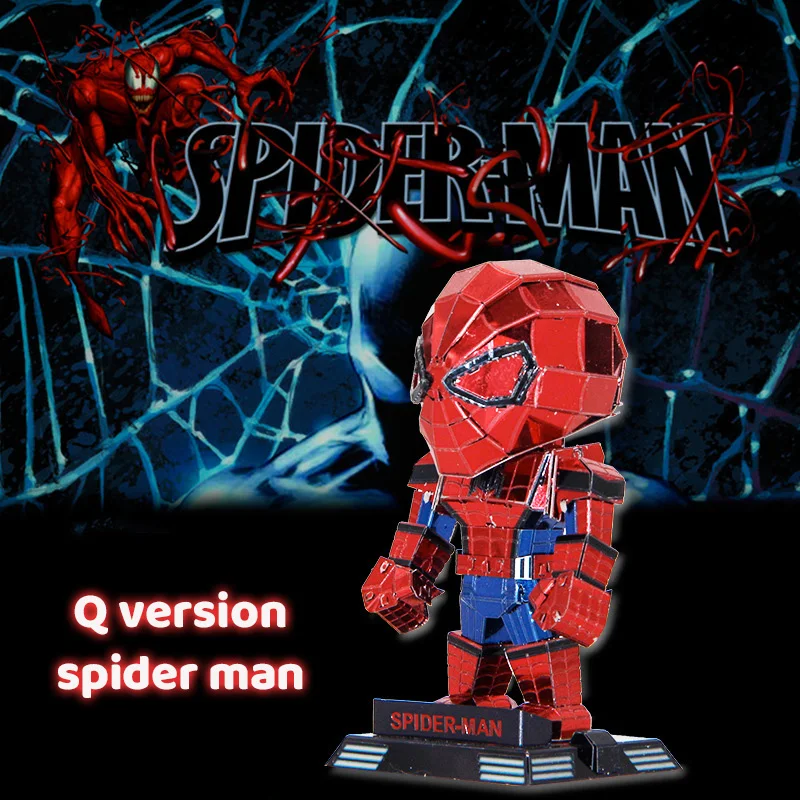 

3D Metal Model Puzzle Avengers Iron Man Spiderman Captain America Action Figure Educational Collectible Model doll Toys For Kids