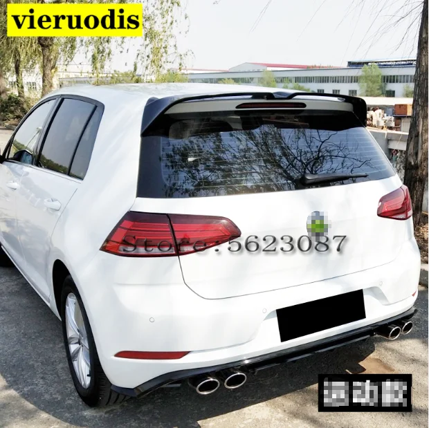 

Высококачественный спойлер из АБС-пластика для Volkswagen Golf 7 MK7 2013-2017, грунтовка или углеродное волокно, декоративный узор, заднее крыло, спойле...