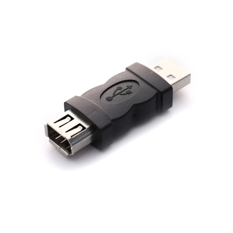 Адаптер Firewire IEEE 1394, 6-контактный разъем «Мама»-USB, Type A «папа», адаптер для камер, мобильных телефонов, MP3 плееров, PDAs, черный