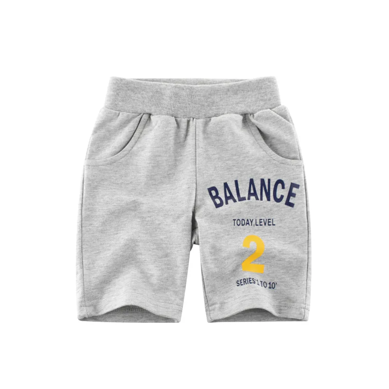 Шорты для мальчиков однотонные хлопковые пляжные шорты спортивные штаны детские