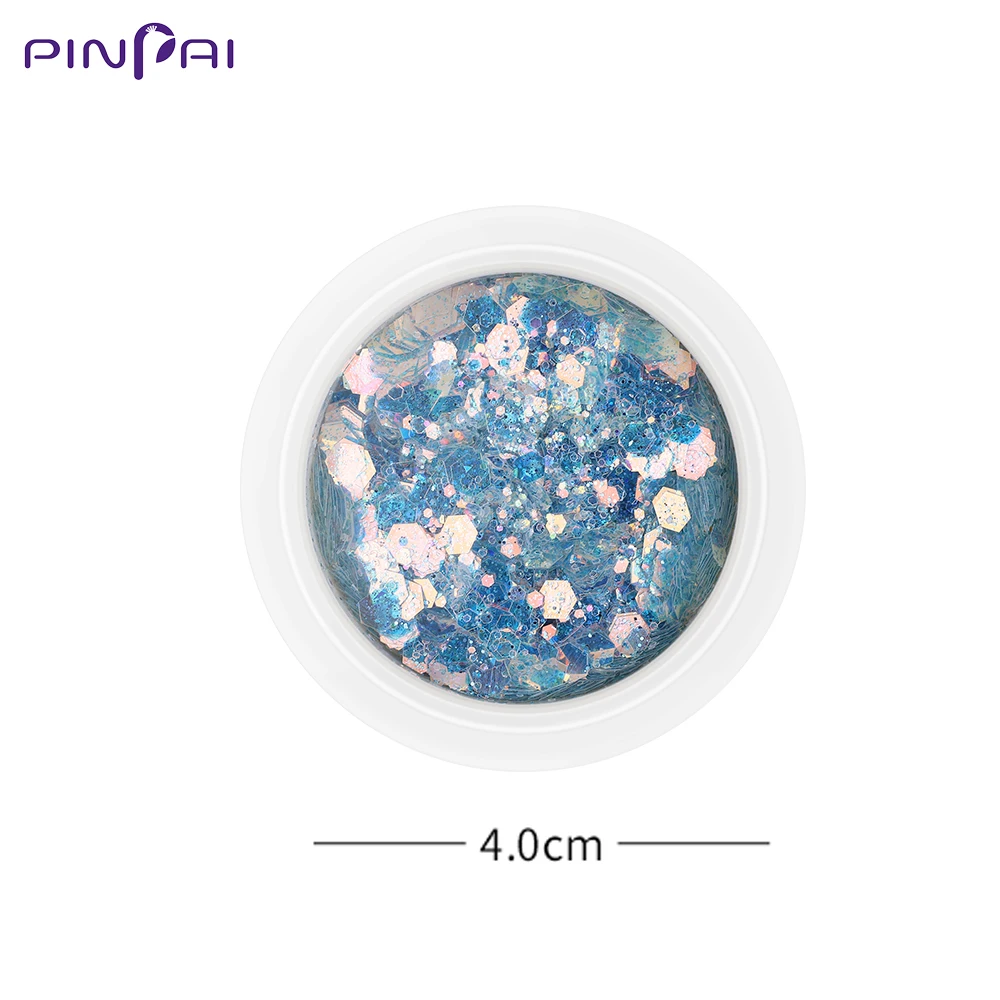 

New Glitter Laser Nail Art Sequins Mermaid Hexagon Flake Mixed Gradient Color Glitter Powders 3D Nail Art Decorations F600