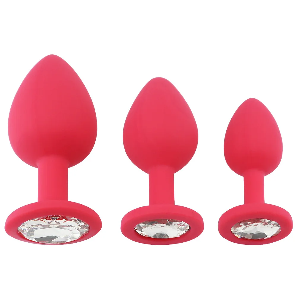 4 Colors Silicone Anal Plug Butt Small Middle Larger Size Massage Female Masturbator Adult Game sex product for couple | Красота и
