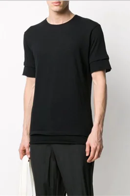 

new The fashion men slim short-sleeved round-necked t-shirt men casual wear thin shirt youn