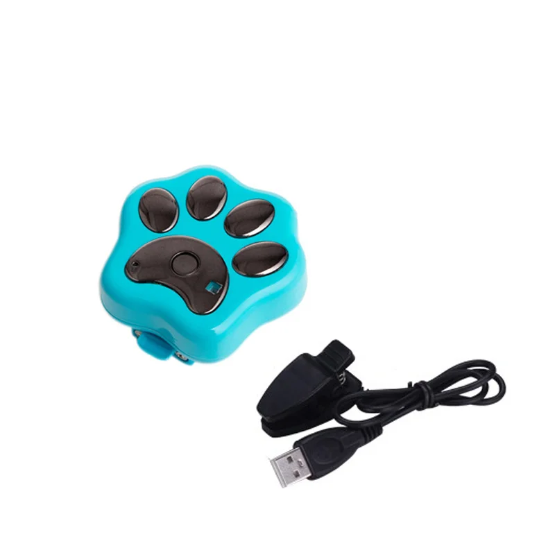 Blue Миниатюрный водонепроницаемый gps-навигатор ошейник для собаки чип отслеживания для собаки gps-трекер для кошек анти-потеря - Цвет: Blue
