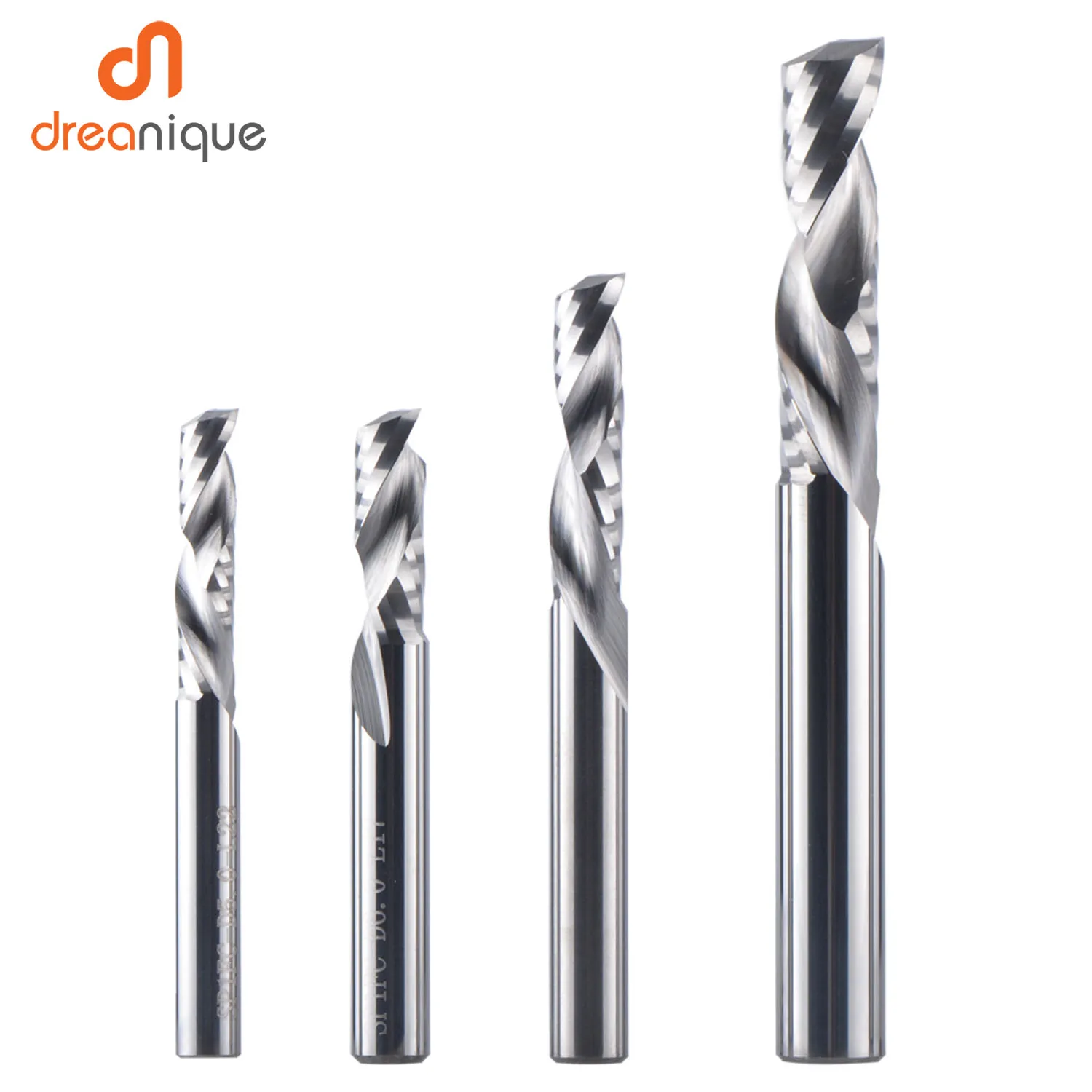 Milling cutter woodwork UP & DOWN Cut 1 Flutes Spiral Carbide Milling Tool,  CNC Router, Compression Wood End Mill Cutter Bits