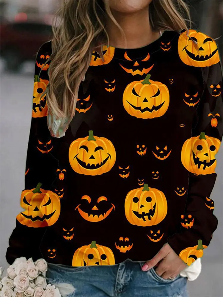 

Halloween Hoodie Women Fashion Tracksuit Kawaii Women Sweatshirt Hoodies Kids Hip Hop Boy Clothing Mens Sexy Girl Sweats Pumpkin