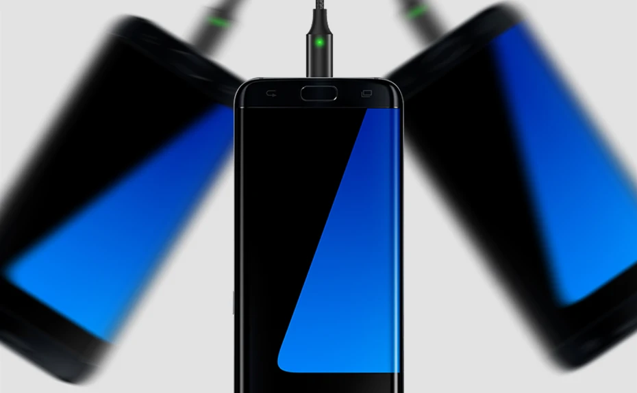 Магнитный мини-кабель-usb для samsung Xiaomi huawei Micro usb type C нейлоновый Плетеный светодиодный кабель USB C для IPhone X XS Max