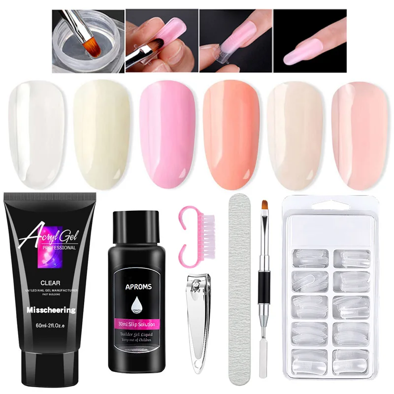 

Полигель для ногтей, 60 мл, УФ-гель для ногтей, акриловый гель для быстрого наращивания ногтей