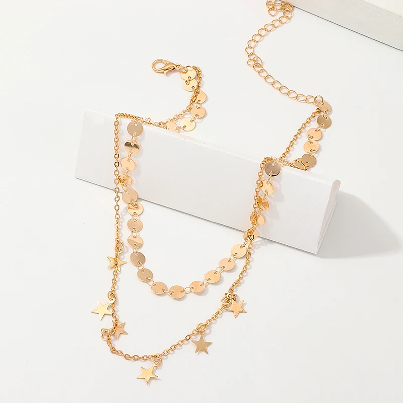 Doreen Box новая модная цепочка для вечеринки золотого цвета с круглой звездой