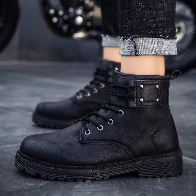 

British Style Winter Shoes Men Boots Warm Men High Quality Zapatos De Hombre Sneakers Outdoor Botas Hombre Work Safety Shoes VII