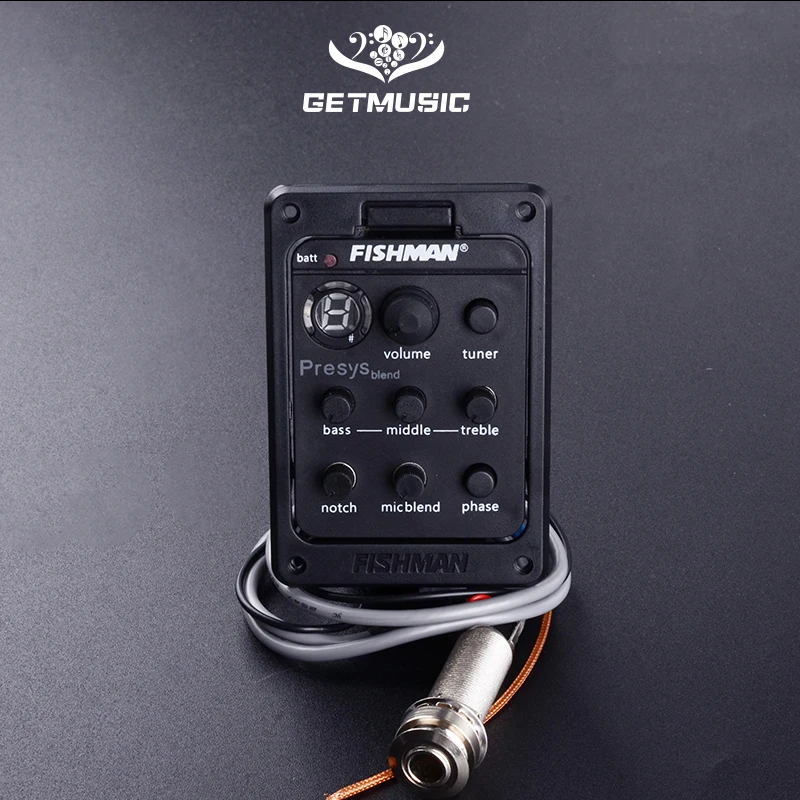 4 акустической гитары Пикап предусилитель эквалайзер с тюнером микрофон Piezo Endpin