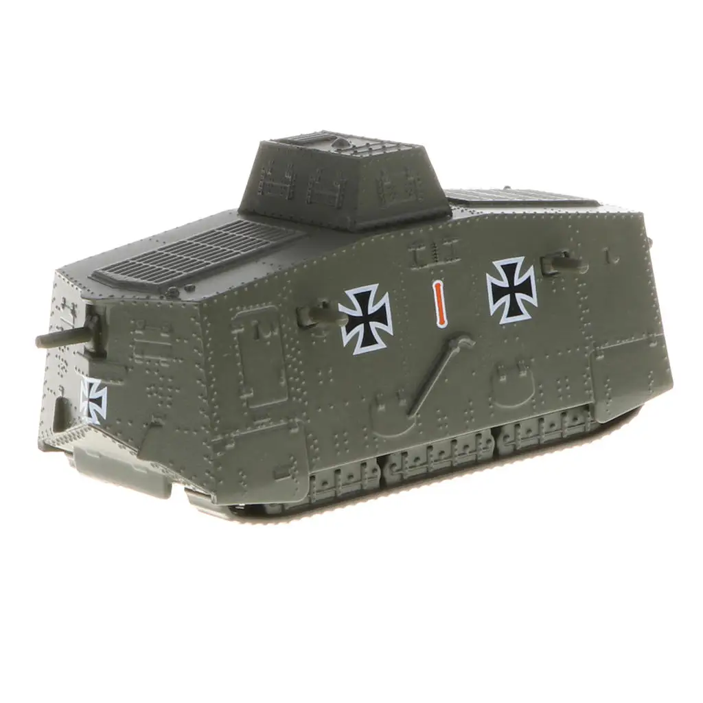 

1/100 German A7V Tank WWI Heavy Panzer Army Vehicle Model Kids Toy Gift World War I Heavy Panzer Army Vehicle Model