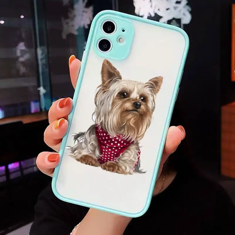 

I love Yorkshire terrier dog luxury Phone Cases funda matte transparent For iphone 7 8 11 12 plus mini x xs xr pro max cover