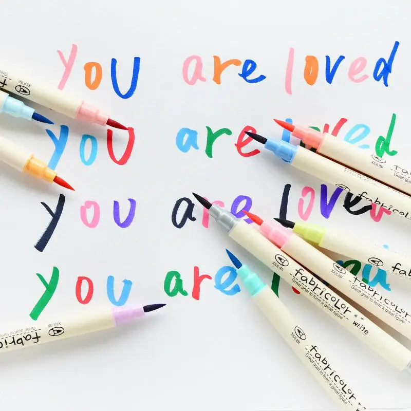 10 шт./лот тонкая мягкая кисть ручка художественные цветные маркеры набор