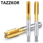 Метчики для станков с прямыми зубьями, набор метчиков и штампов, серебристые метчики для станков, железо, медь