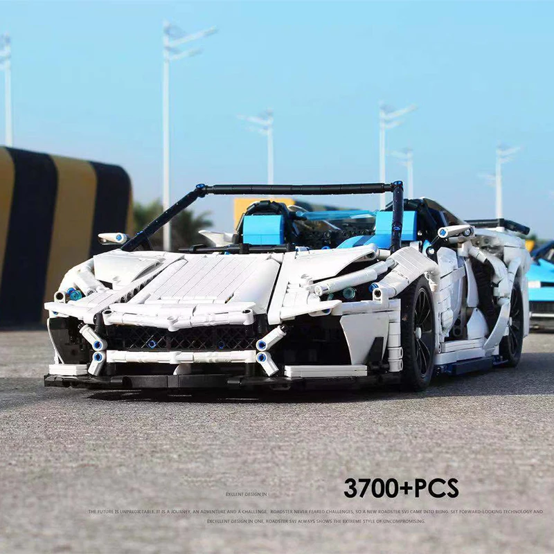 

MOC 3700pcs High-Tech Supper Sports Racing Car Aventador Technology Creator Model Building Blocks Bricks Toys For kids toys