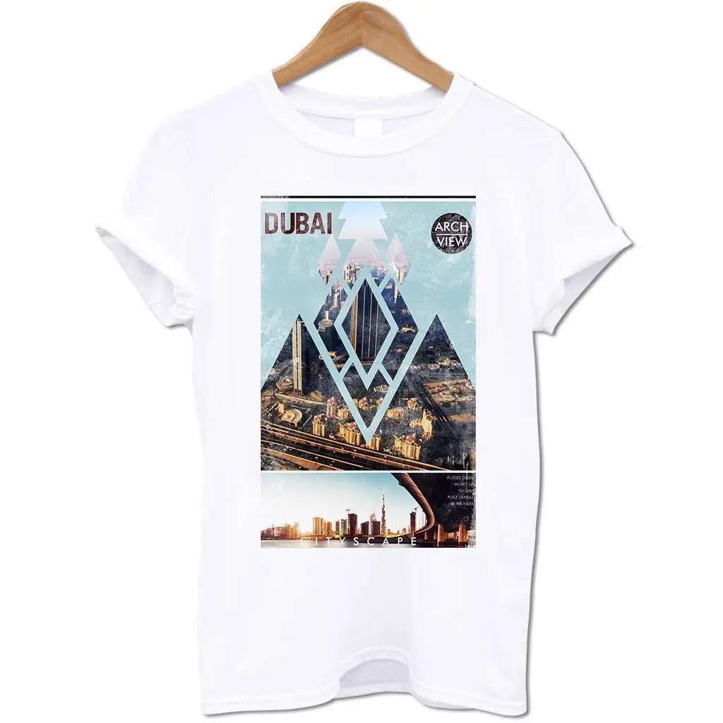 Дубай ОАЭ праздничная мода летний фестиваль Мужская футболка крутая