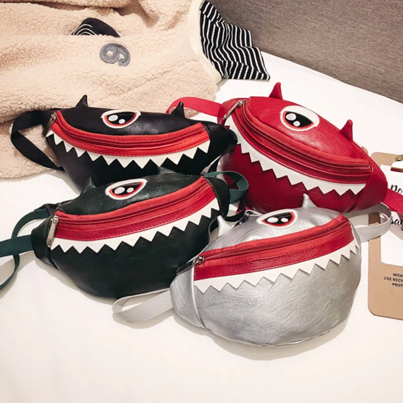 

New Waist Bags For Kids PU Leather Princess Fanny Pack High Capacity Girl Belt Bags Kidney Waterproof Banana Bags Shoulder Bag