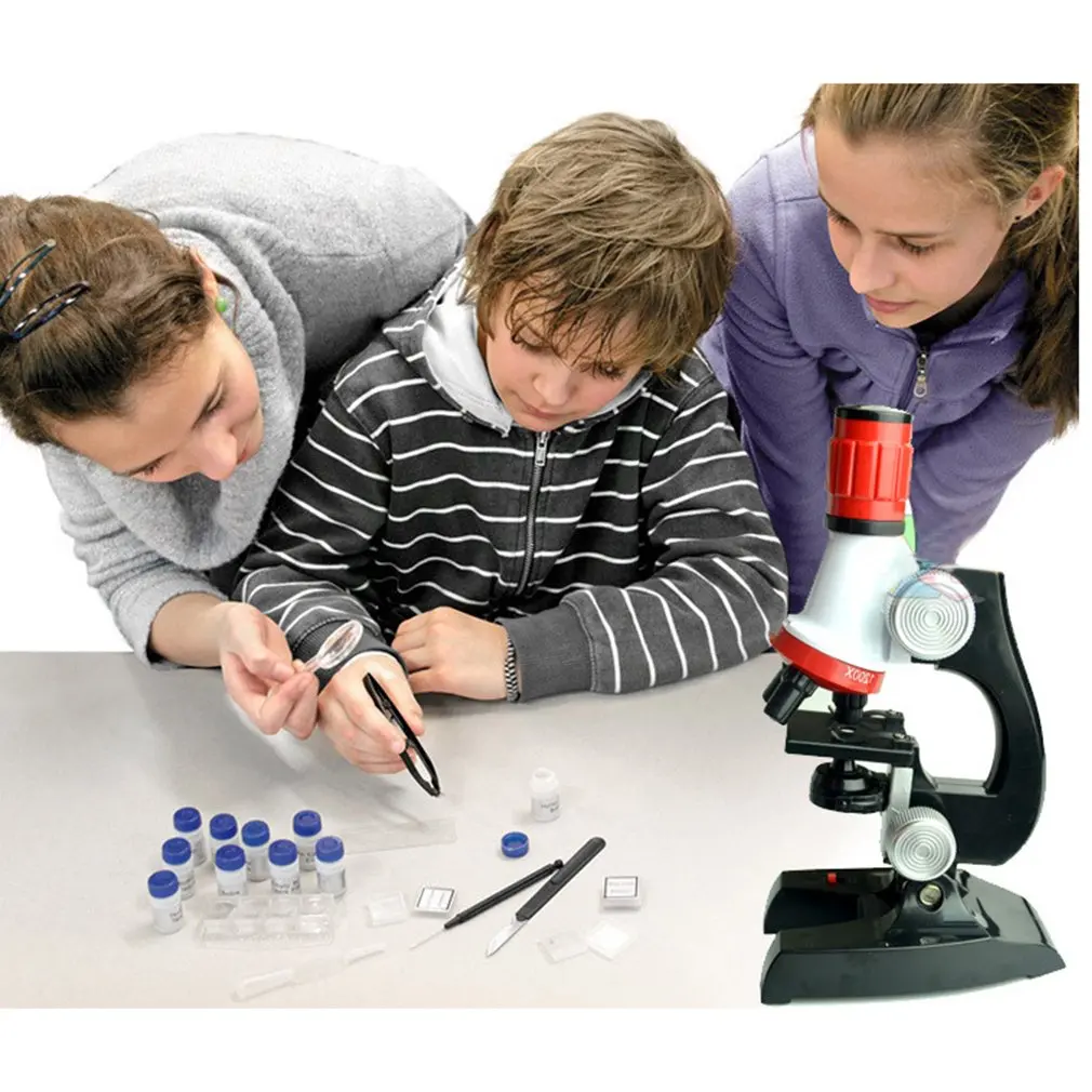 1 шт. детский микроскоп нейтральный пластик 1200X научный эксперимент учебная